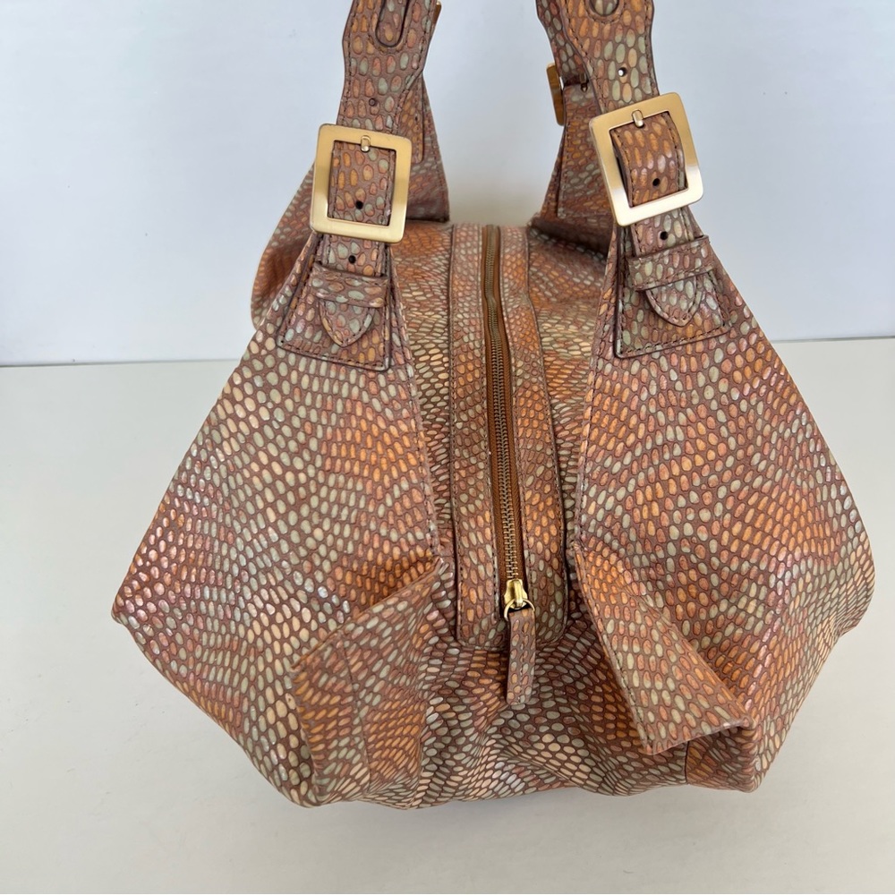 SONDRA ROBERTS Multicolor Python Print Leather Do… - image 4